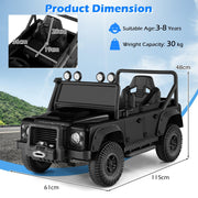Land Rover Defender Toy Car 12V Kids Ride On Car Black Licensed