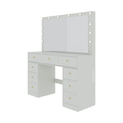 Dressing Table With Drawers Mirror Stool Set Makeup Desk Vanity Table Bedroom