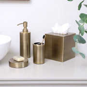 Brass Gold Textured Metal Tissue Box Holder Cover Case Metallic Antique Shiny