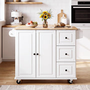 Kitchen Island on Wheel Rolling Storage Trolley with Extendable Gzghqoximrmzcrab