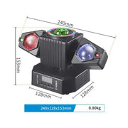 Disco Bar Rotating Stage Lights Moving Head Party Light Laser Beam Strobe Remote