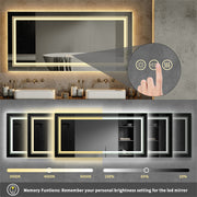 Oversized Bathroom Mirror LED Lighted Wall Mirror with Demister Exclusive Design
