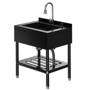 Stainless Steel Utility Sink 304 Bowl Wash Station Kitchen Garage, Garden, Outdo