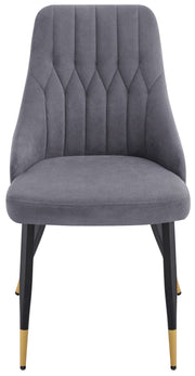 4 Velvet Dining Chairs Gold Tip Legs Beige Grey Blue Black velvet luxury