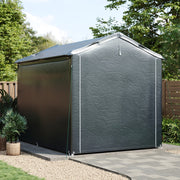 6 x 8 ft Garden Storage Shed Bike Apex Tool House Steel Frame Shelter Log Store