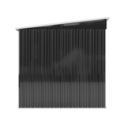 6 x 8 ft Pent Roof Garden Shed Storage with Foundation Kit Vents, Black Metal