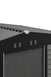 12x8ft Garden Shed Storage House with Double Sliding Door Outdoor Utility Tools