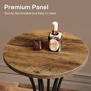 Round Bar Table 95cm High Top Cocktail Pub Table w/ Curved Metal Base for Bistro