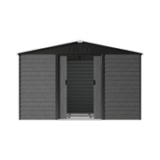 Garden Shed 10 x 8 Metal Apex Roof Outdoor Storage Sheds with 2 Free Foundations