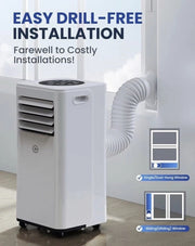 Portable Air Conditioner 9000 BTU 4-in-1 Dehumidifier Cooling Fan Remote Control