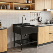 Stainless Steel Utility Sink 304 Bowl Wash Station Kitchen Garage, Garden, Outdo