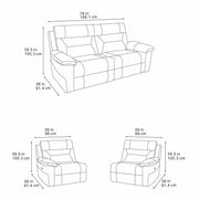 Lucca Grey Fabric Power Reclining Large 2 Seater Sofa
