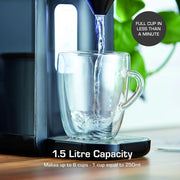 Instant Boiling Water Dispenser 1.5 Litre 2200W Boil Dry Protection Black