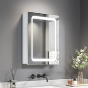 LED Bathroom Mirror Cabinet with Shaver Socket Demister Sensor Lights 3 Size