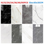10-72X IXPE Marble Tiles Wall Sticker Self-Adhesive Stick Kitchen Bathroom Decor