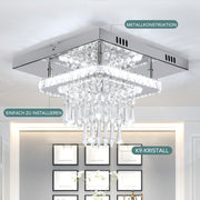 30CM Modern LED Crystal Ceiling Light Square Minimalist Lamp Living Room Bedroom