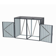 Triple Double Wheelie Bin Storage Wooden Store Cover Garden Rubbish Dustbin Shed