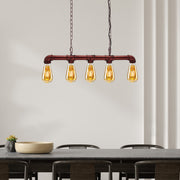 5 Light Kitchen Island Pendant Linear Farmhouse Modern Pipe Lamp Lighting