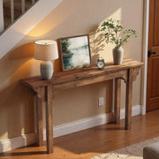 63 Inch Solid Wood Console Table Farmhouse Narrow Sofa Table for Entryway,Foyer