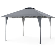 Outdoor Easy Setup Gazebo 395 x 395 cm Pop up Canopy Tent-Grey