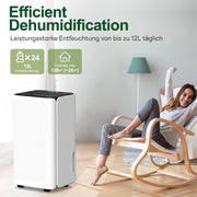 14L/Day Large Dehumidifier Portable Quiet Home Air Dryer for Mould Moisture Damp