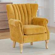 Accent Chair Upholstered Chenille Wingback Armchair Single Sofa Lounge with Stud