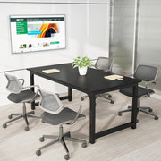 63 Inch Modern Computer Desk, Black Executive Office Desk Study Writing Table