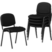 5 Pack Stackable Office Conference Chairs Steel Meeting Room Armless Chairs