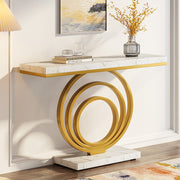 41-Inch Modern Console Table Narrow Gold Entryway Table for Hallway, Entrance