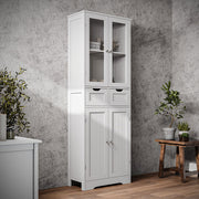 67'' Cabinet Tall Freestanding Bathroom Bedroom 2Drawer 4 Doors Storage Cupboard