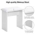 White Dressing Table with LED Lights Mirror Stool Drawers Vanity Makeup Desk Set