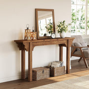 63 Inch Solid Wood Console Table Farmhouse Narrow Sofa Table for Entryway,Foyer