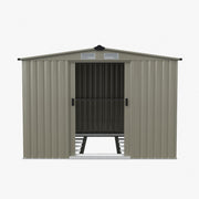 8x10 ft Metal Garden Shed Galvanized Steel Tools Utility Shed for Patio Backyard