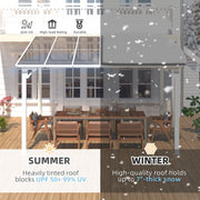 3 x 3m Wall Mounted Pergola Outdoor Aluminium Gazebo Patio Lean to Awning Deck
