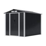 Metal Garden Shed 6 x 8ft Outdoor Storage House Waterproof Sheds Lockable Doors