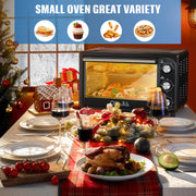OYAJIA Mini Oven Toaster Grill Tabletop Compact Portable Baking Cooker 28L 1500W