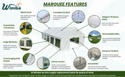 Marquee Gazebo HEAVY DUTY COMMERICAL 220gsm PE Ground Bar 4x6 4x8 5x10 6x12 7x14