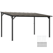 Pergola Kit Gazebo with UPF 50+ and Waterproof Polycarbonate Roof