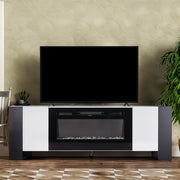 Electric Fireplace with TV Stand Unit Cabinet LED Fire Flame Heater Living Room