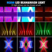 12x20W Stage Moving Head Beam Bar Light DMX RGBW DJ Disco Party Wall Wash Lights
