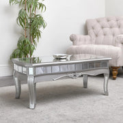 Mirrored Coffee Table Tiffany Range silver vintage ornate living room furniture