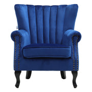 Tub Chair Accent Armchair Velvet Fabric Modern Shell Back Living Room Bedroom UK