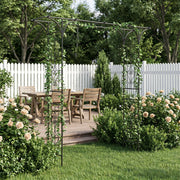 2M Garden Arch Metal Archway Gate Rose Vine Plants Climbing Trellis Heavy Duty