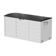 XLARGE Plastic Storage Box Bench Outdoor Garden Cushion Chest Utility Shed Wheel