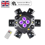 200W RGBW 6 Arms Rotate Laser Light DJ Stage Effect Party Club Gobo Disco Lights