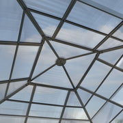 4x4 m Garden Gazebo outdoor pavilion aluminium frame hardtop polycarbonat roof