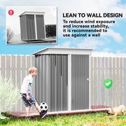 Steel Garden Shed, Small Lean-to Shed for Bike, 5x3 ft Refurbished