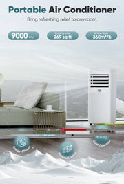 KGOGO Air Conditioning Unit 9000 BTU Portable Air Conditioner with 4 In 1 ❄️⭐❄️