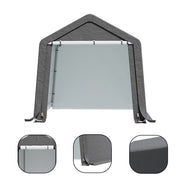 8x8FT Portable Bike Shelter Waterproof Steel Frame Outdoor Garden Storage Shed