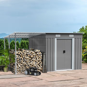 Metal Garden Shed 8 X 6, 8 X 8, 8 X 10 ft Storage Shed House with Extended Roof